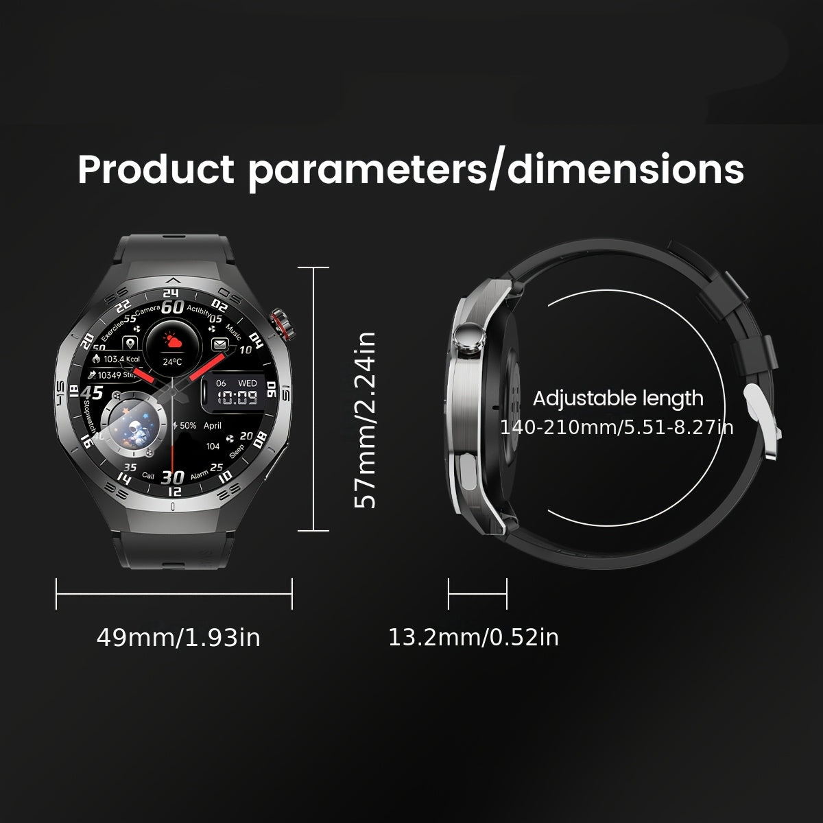 2025 Nou GPS GT5 Pro Ceas inteligent pentru bărbați - 3,86 cm afișaj HD, apeluri wireless, peste 100 moduri sportive, asistent vocal AI, încărcare USB, compas, tracker fitness în aer liber, compatibil cu Android/ pentru for iphone, accesorii multifuncțio