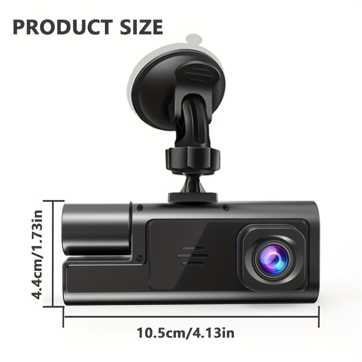 Camere Auto 3 Canale, DVR HD 1080P cu Unghi Larg de 170°, Vizualizare Nocturnă, Înregistrare Compactă pentru Mașină, Monitor Parcare 24 Ore, Senzor G, Include Card SD 32GB, Dispozitiv Portabil, Lentilă de Înaltă Calitate, Pentru Șoferi și Servicii de Tra