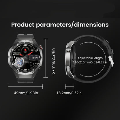 2025 Nou GPS GT5 Pro Ceas inteligent pentru bărbați - 3,86 cm afișaj HD, apeluri wireless, peste 100 moduri sportive, asistent vocal AI, încărcare USB, compas, tracker fitness în aer liber, compatibil cu Android/ pentru for iphone, accesorii multifuncțio