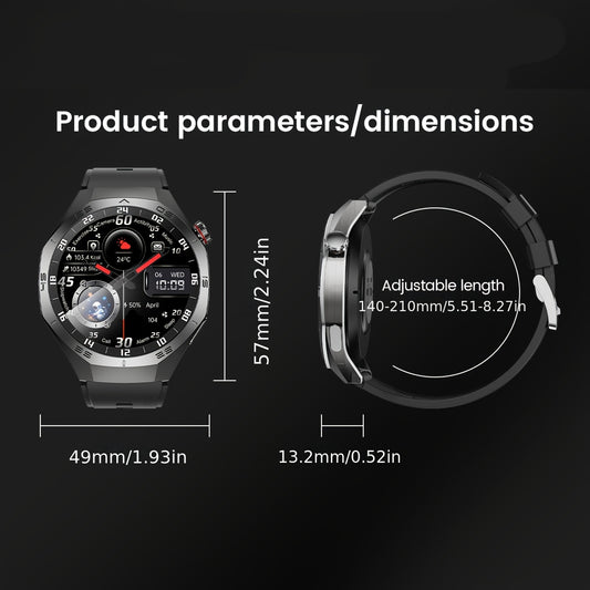 2025 Nou GPS GT5 Pro Ceas inteligent pentru bărbați - 3,86 cm afișaj HD, apeluri wireless, peste 100 moduri sportive, asistent vocal AI, încărcare USB, compas, tracker fitness în aer liber, compatibil cu Android/ pentru for iphone, accesorii multifuncțio