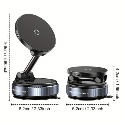 Suport magnetic pentru telefon cu încărcare wireless de 15W, cu ventuză rotativă la 360°, montură retractabilă și pliabilă ultra-rezistentă cu unghi reglabil pentru for iphone 16/15/14/13 Pro Max – Suport universal portabil pentru casă, mașină, fitness ș