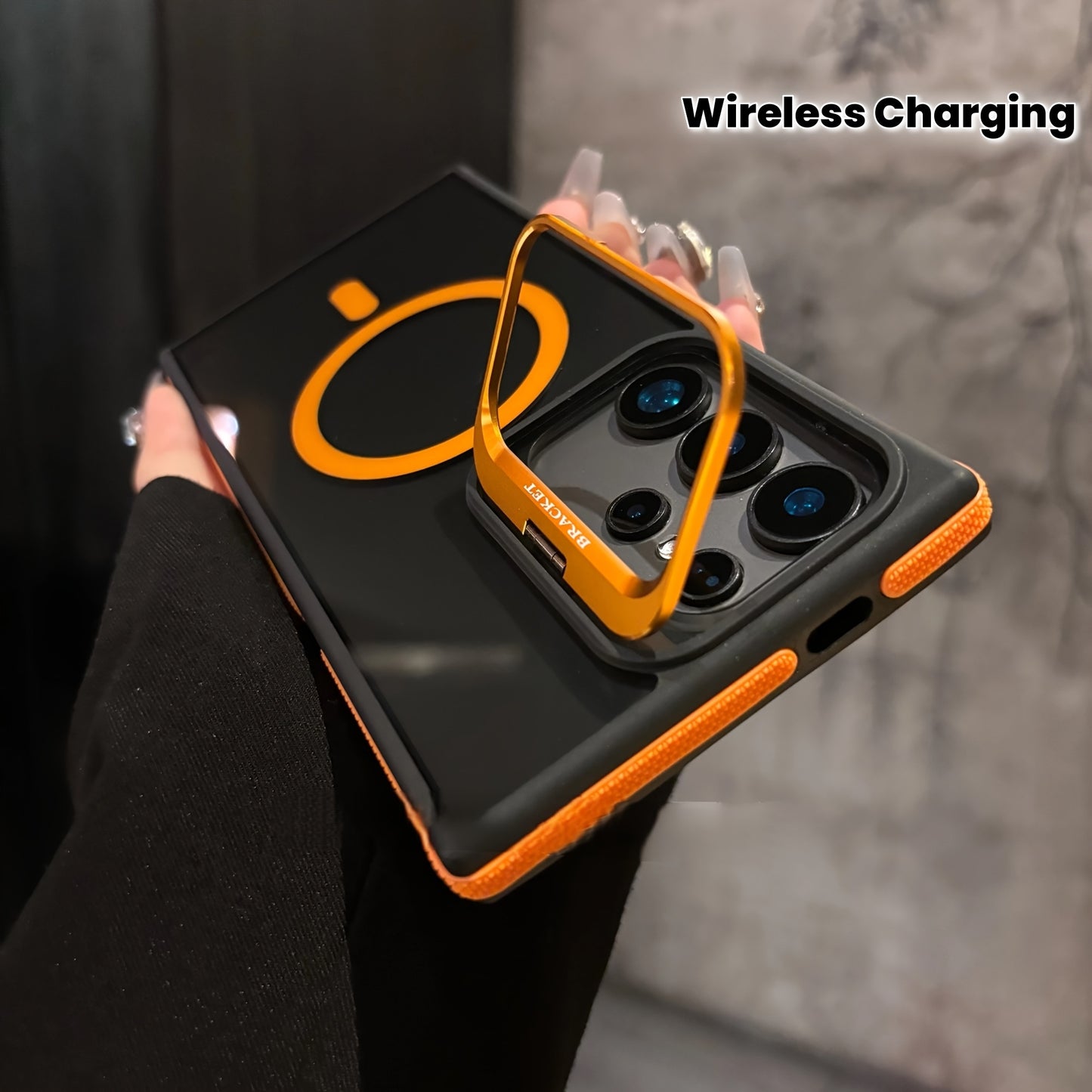 Husă de telefon transparentă magnetică luxoasă și elegantă cu două tonuri, S25 Ultra-Metal Magnetic, potrivită pentru S25, S24, S23, S22 Ultra Plus, S24FE. Cadranul lentilei poate fi deschis ca suport, acceptă încărcarea wireless și protejează telefonul