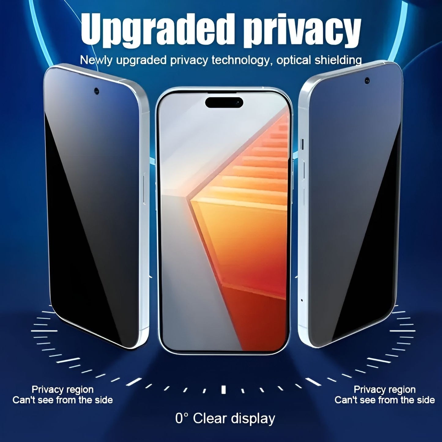 5 Pachete de protecție completă pentru ecranul de confidențialitate, compatibilă cu for iphone 16/16e/15/14/13/12/11/16 Pro Max/15 Pro Max/Plus, film din sticlă temperată 9H, compatibilă cu Dynamic Island, anti-zgârieturi, anti-vânătă, Ultra HD
