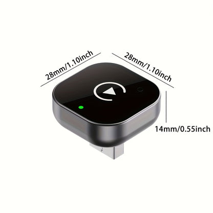 Adaptor 2-în-1 Wireless CarPlay și Android Auto - Conectare Automată Plug and Play, Latență 0.5s, Suport Wireless și WiFi, Design Compact pentru iPhone și Android, cu Port USB/USB-C, Fără Baterie, Adaptoare de Alimentare