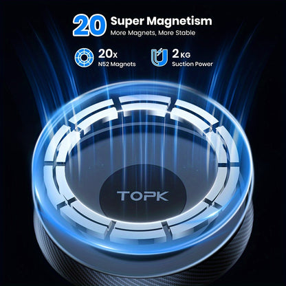 Suport auto magnetic pentru telefon cu magnetism puternic - Construcție ABS rezistentă, operare cu o singură mână, compatibil cu Magsafe, priză aer condiționat