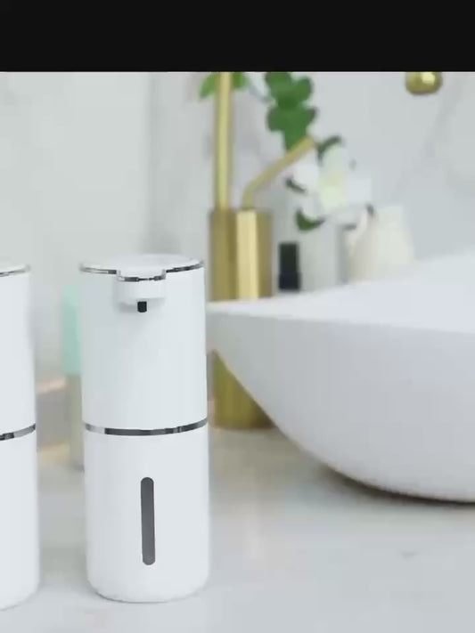 Dozator automat de săpun 380ml cu senzor fără atingere - Montat pe perete, baterie reîncărcabilă litiu, încărcare USB, design modern pentru baie și bucătărie, Dozator săpun baie|Dozator săpun modern|Dozator săpun fără atingere