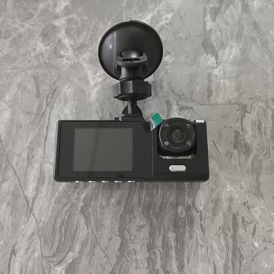 Camere Auto 3 Canale, DVR HD 1080P cu Unghi Larg de 170°, Vizualizare Nocturnă, Înregistrare Compactă pentru Mașină, Monitor Parcare 24 Ore, Senzor G, Include Card SD 32GB, Dispozitiv Portabil, Lentilă de Înaltă Calitate, Pentru Șoferi și Servicii de Tra