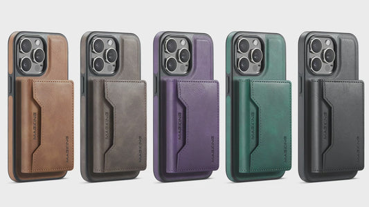 Husă pentru portofel magnetică pentru modelele for iphone 17, 16E, 16, 15, 14, 13 și 12 Pro Max Plus, cu suport pentru carduri, suport pentru încărcare wireless detașabil din piele artificială, cu 8 compartimente pentru carduri și protecție RFID, telefon